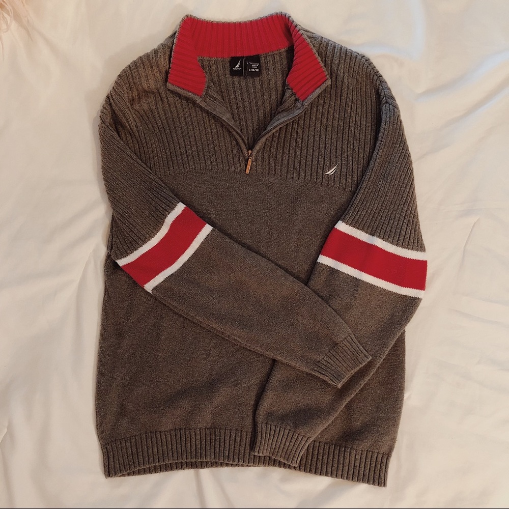 🌟2/$15🌟 VINTAGE NAUTICA QUARTER ZIP SWEATER